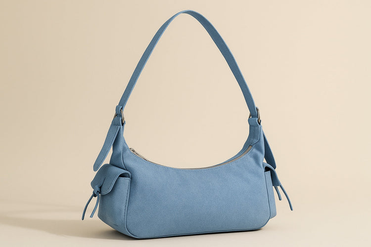 Stylish women’s shoulder bag on display
