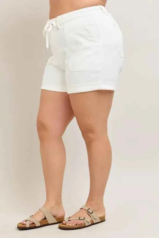 Judy Blue Full Size High Waist Cuff Denim Shorts Plus Size