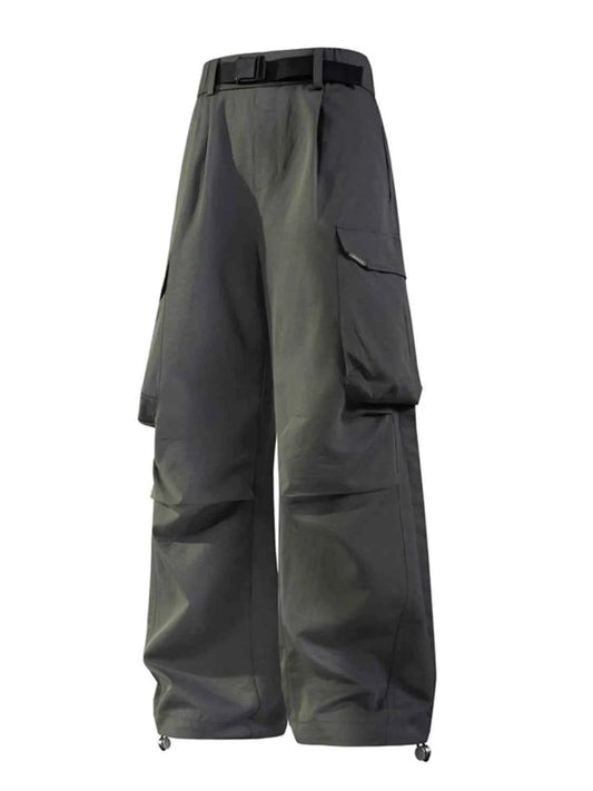 Men's Cargo Wide Leg Pants with Belt