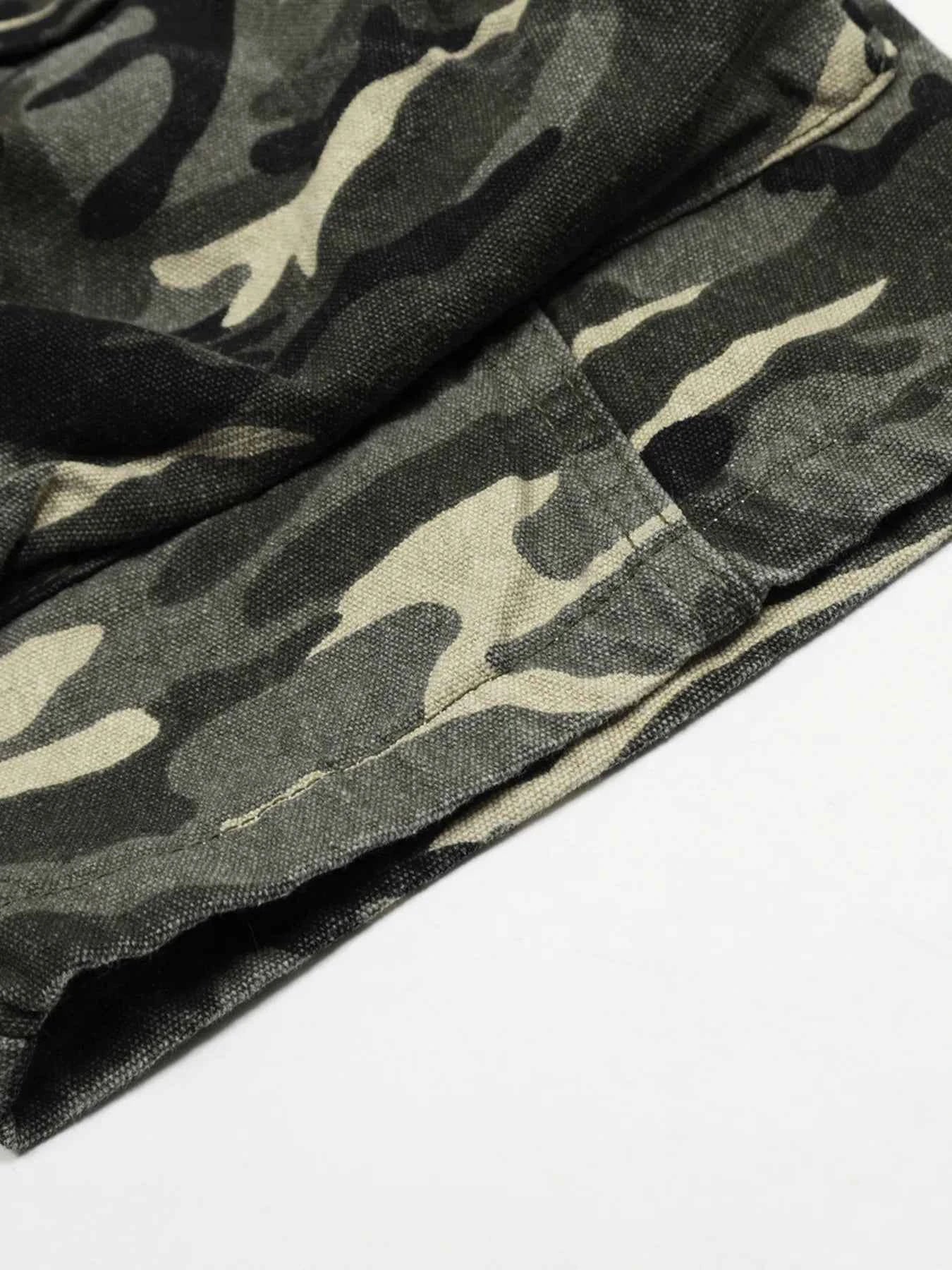 Men's Camouflage Cargo Wide Leg Pants