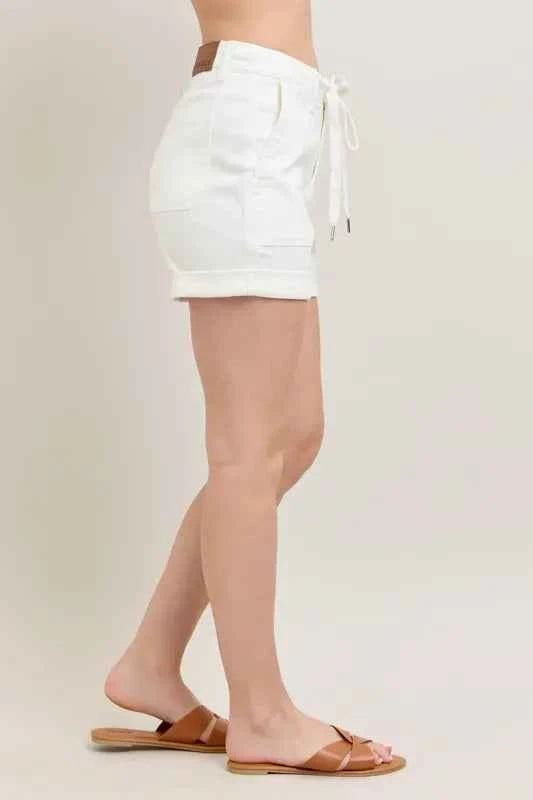 Judy Blue Full Size High Waist Cuff Denim Shorts Plus Size