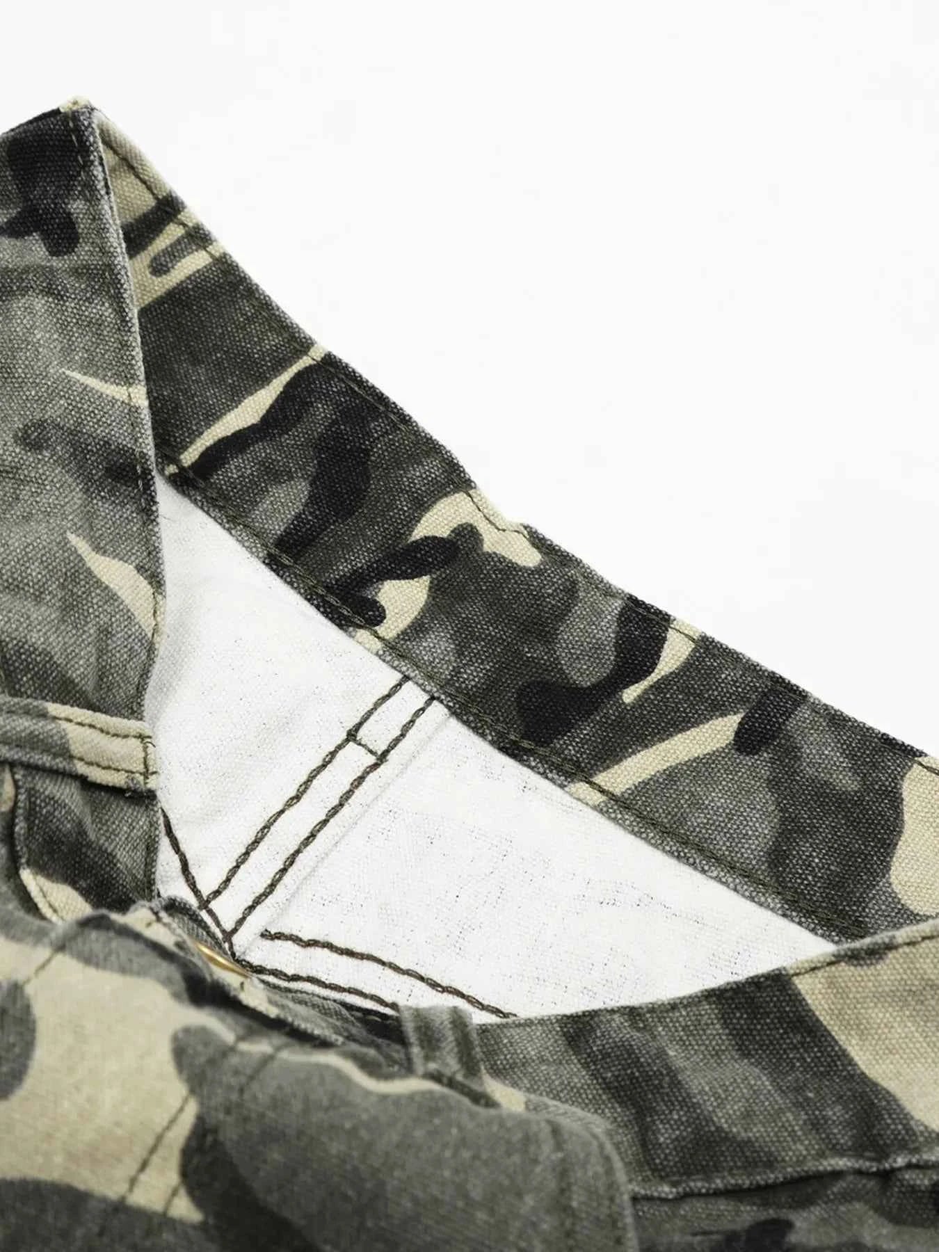 Men's Camouflage Cargo Wide Leg Pants