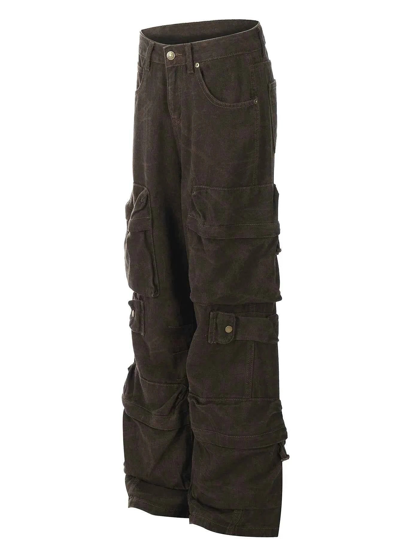 Men's Camouflage Cargo Wide Leg Pants