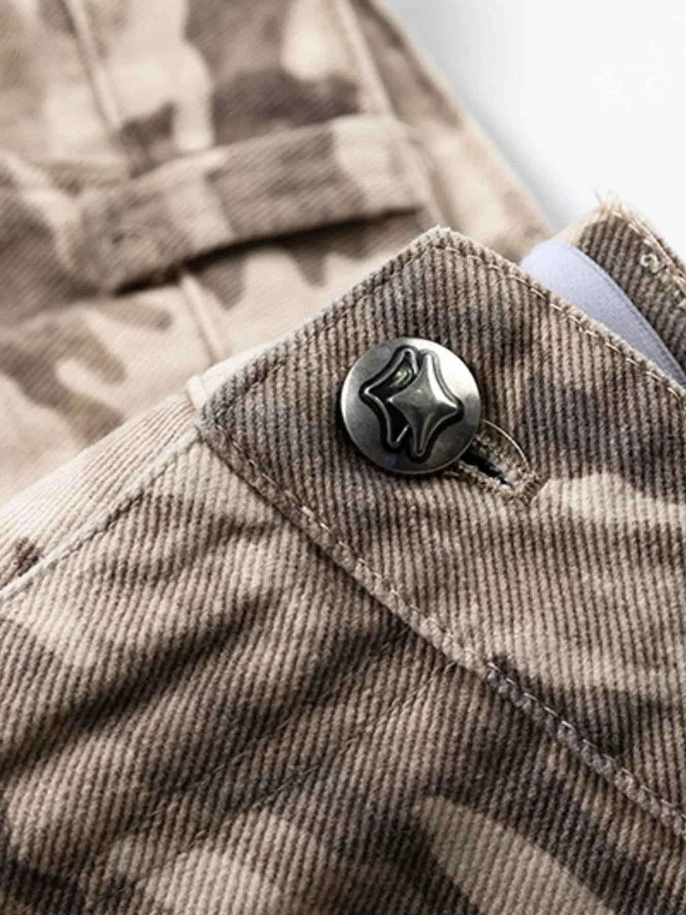 Men's Camo Cargo Pants with Multiple Pockets