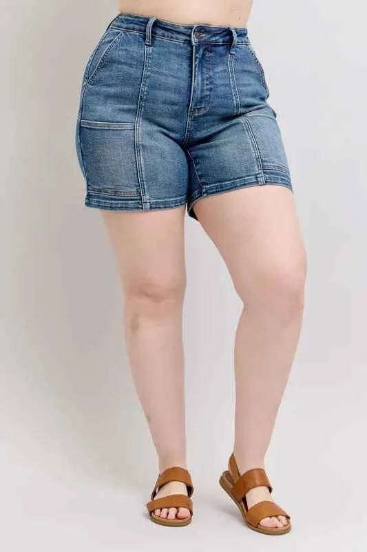 Judy Blue Full Size High Rise Denim Shorts Plus Size