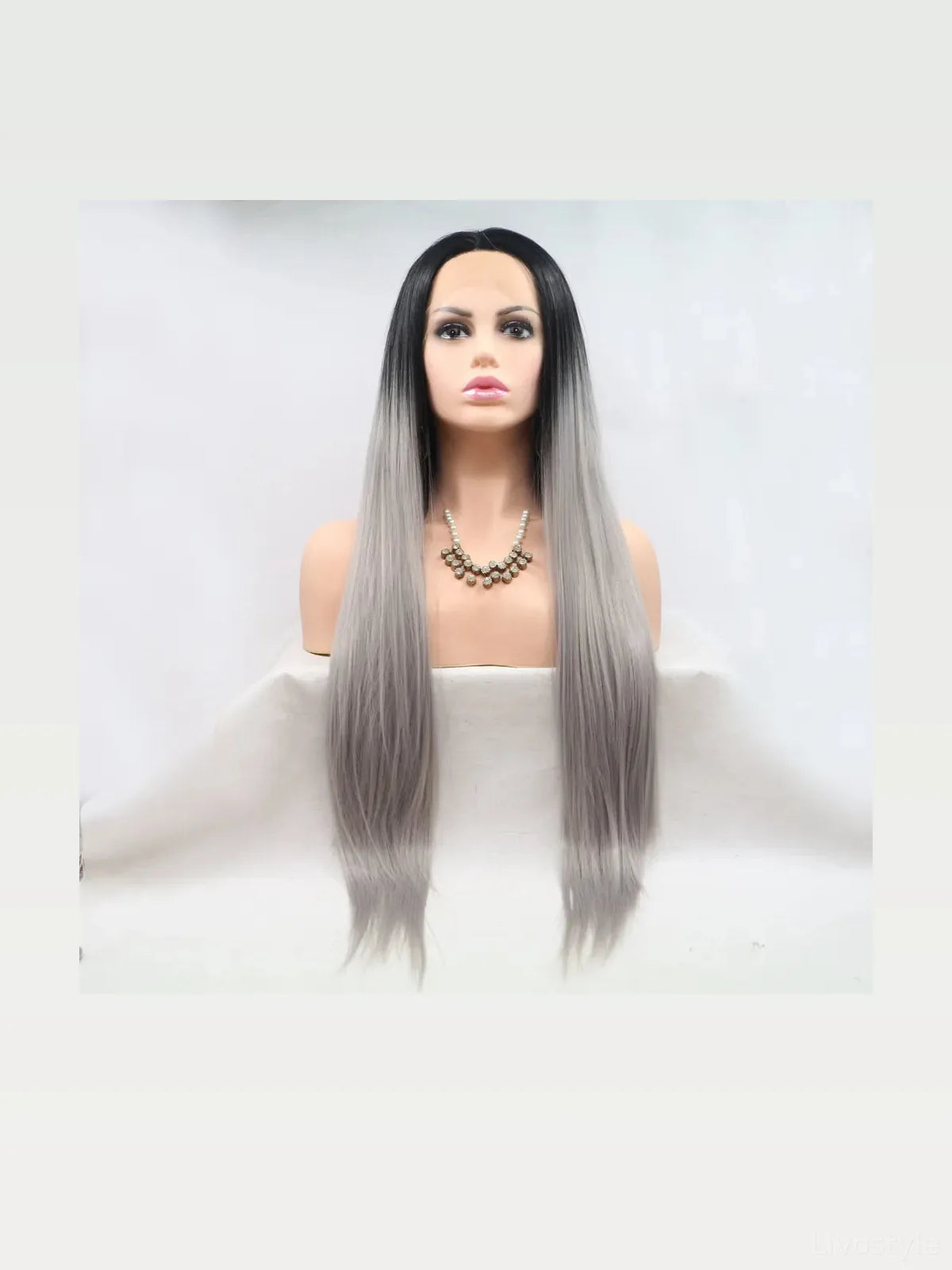13*3 Lace Front Wigs Synthetic Long Straight 24 130% Density — styled showcase — Livostyle