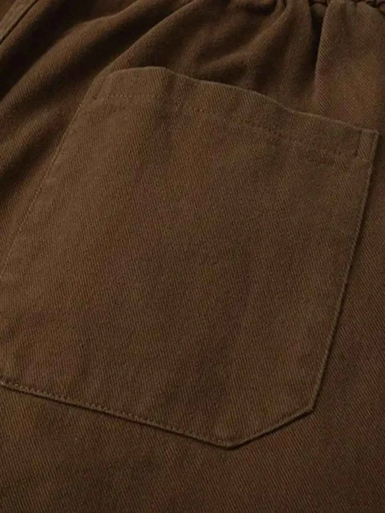 Men's Casual Cargo Drawstring Pants with Multi-Pockets