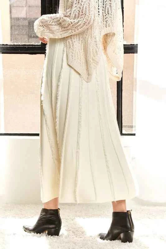 ADORA Solid Waist Tie Skirt