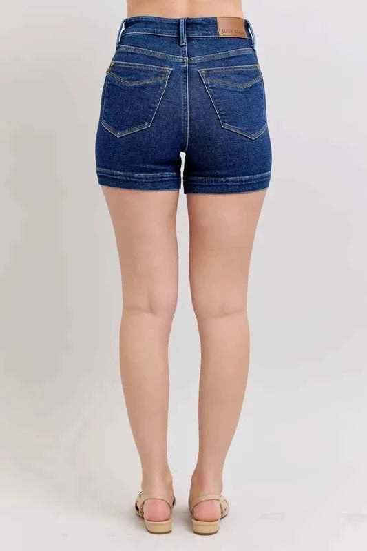 Judy Blue Full Size High Waist Tummy Control Denim Shorts Plus Size