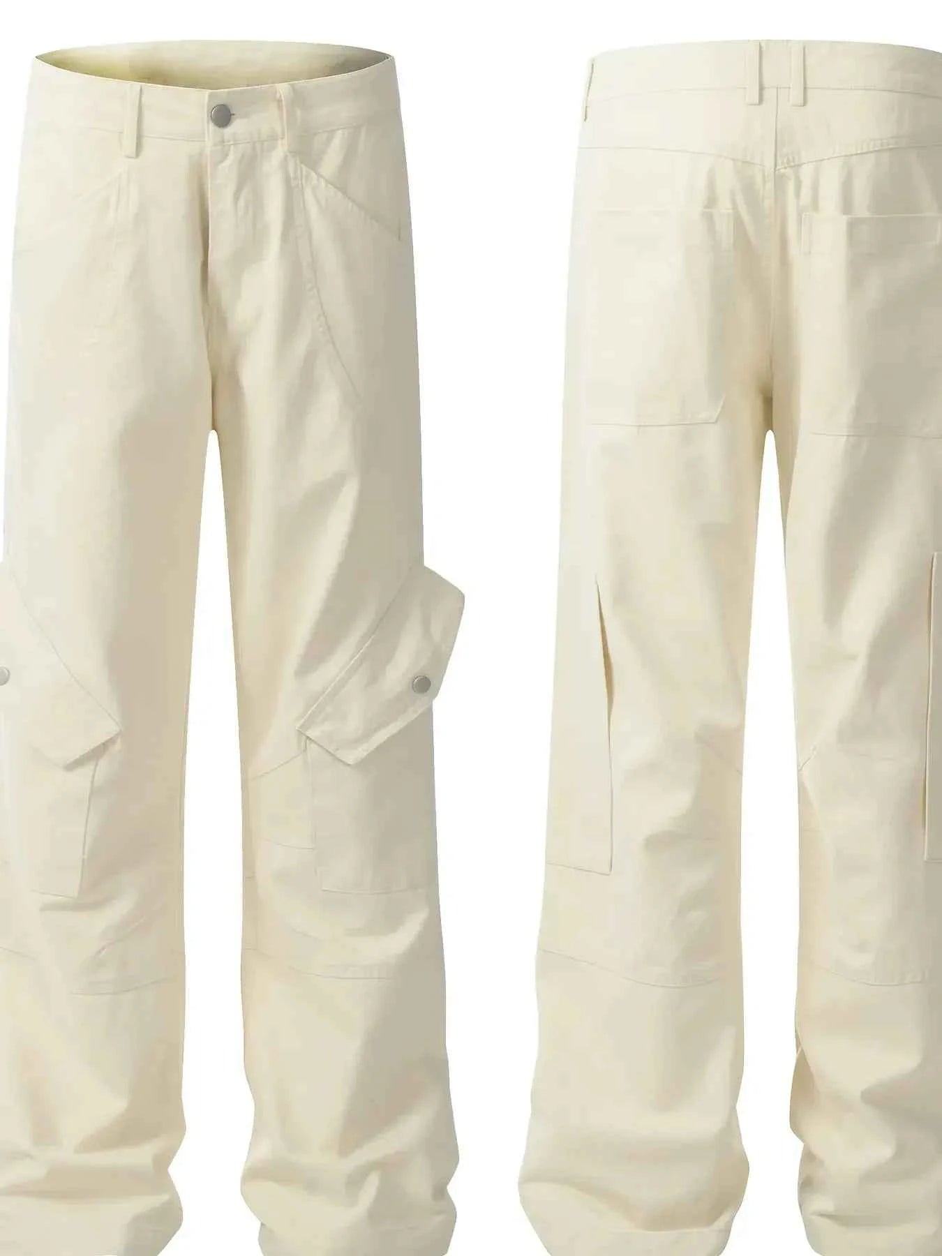 Men's Cargo Straight Pants with Multi Pockets