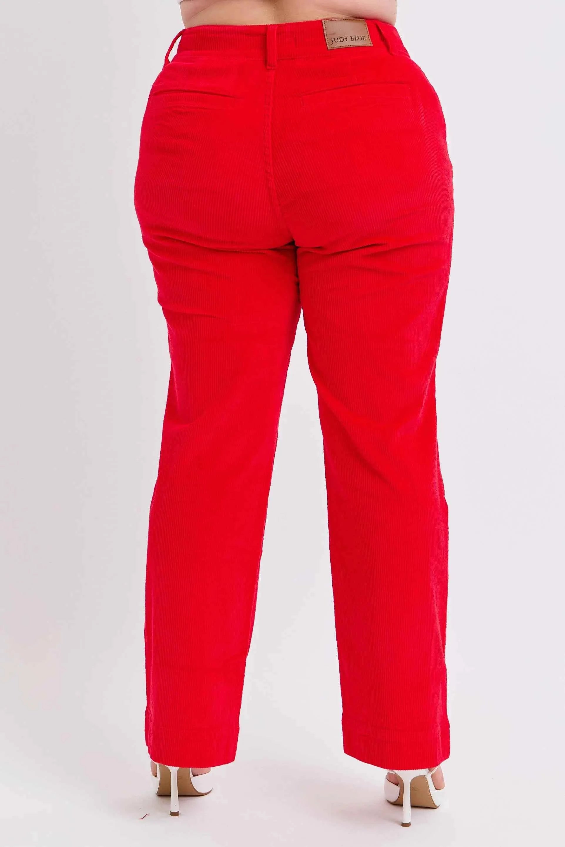 Judy Blue Plus Size High Waist Corduroy Trouser Wide