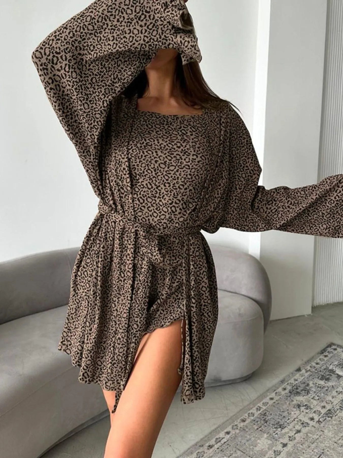 Leopard Cami Cardigan and Shorts 3-Piece Set — Livostyle