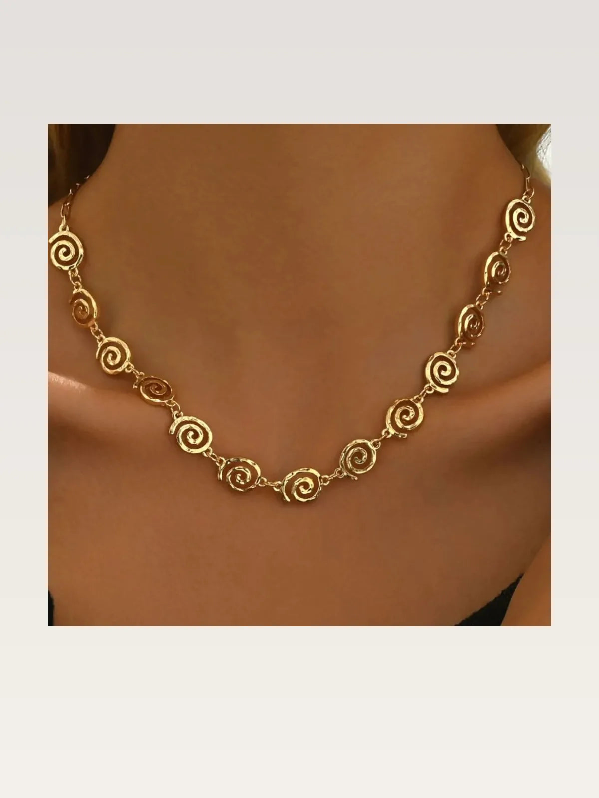 18K Gold-Plated Spiral Neclace and Bracelet Jewelry Set — styled showcase — Livostyle