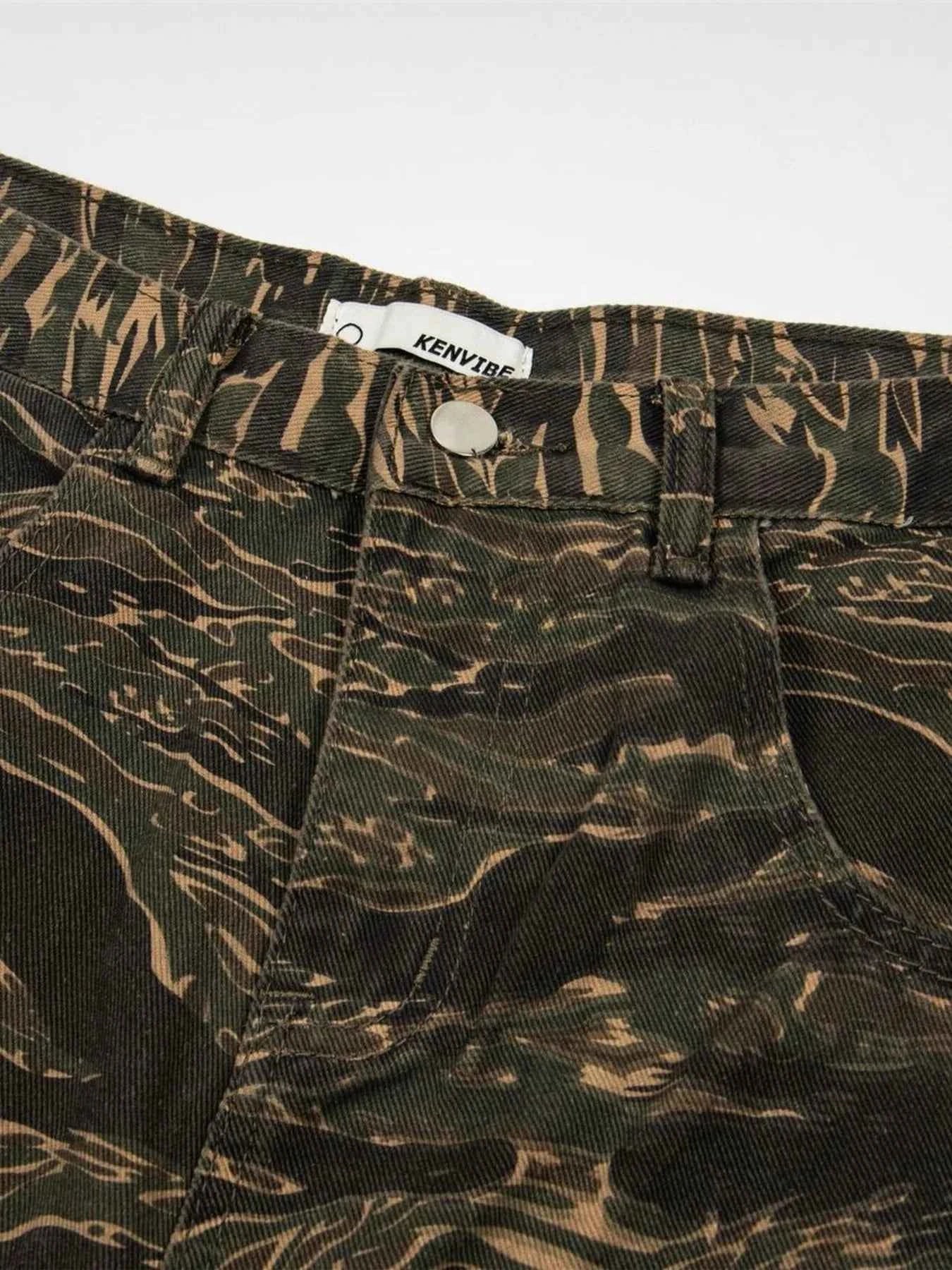 Men's Snake Camouflage Loose Fit Pants
