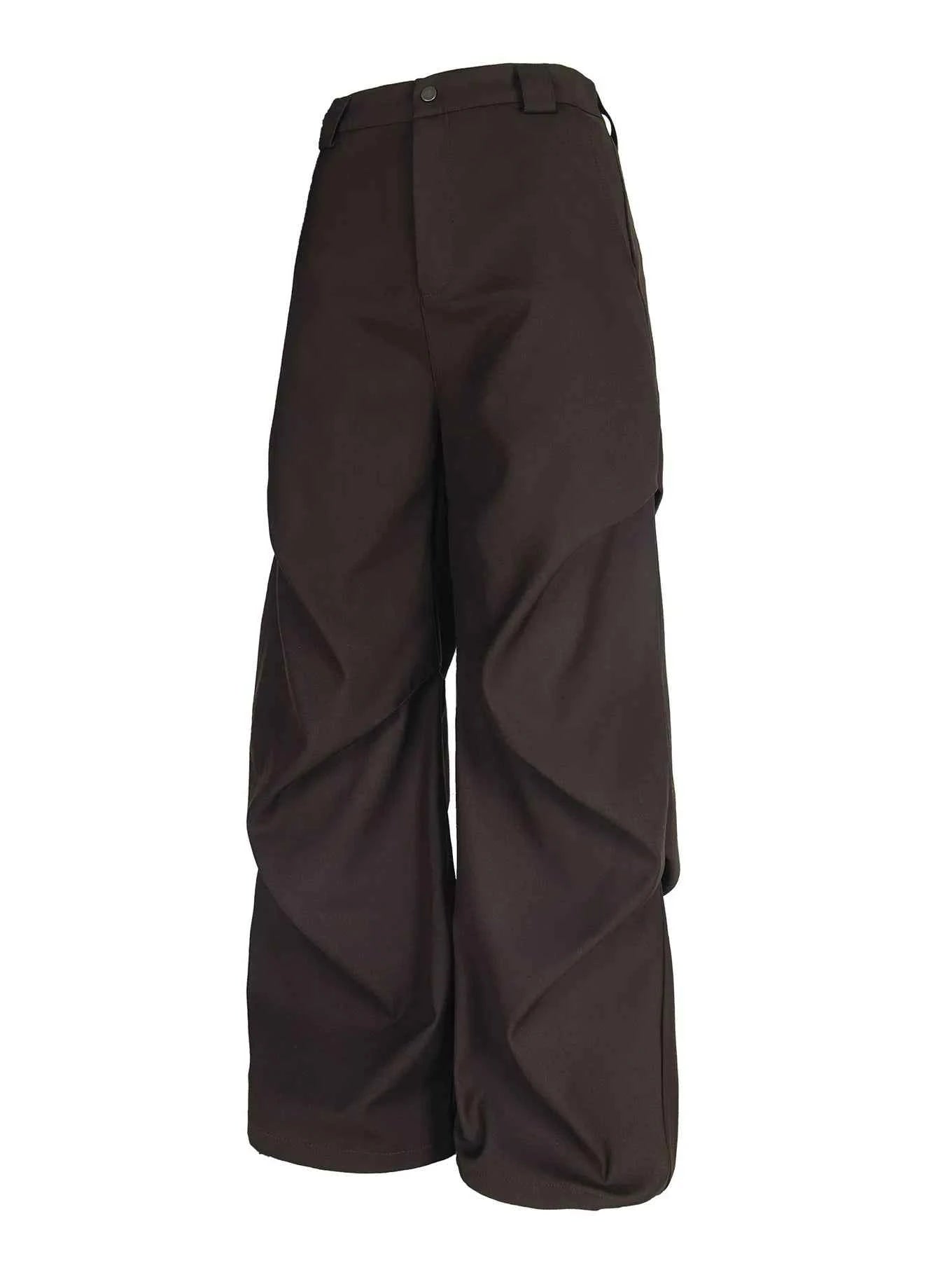 Men's Wide Leg High Waist Pants