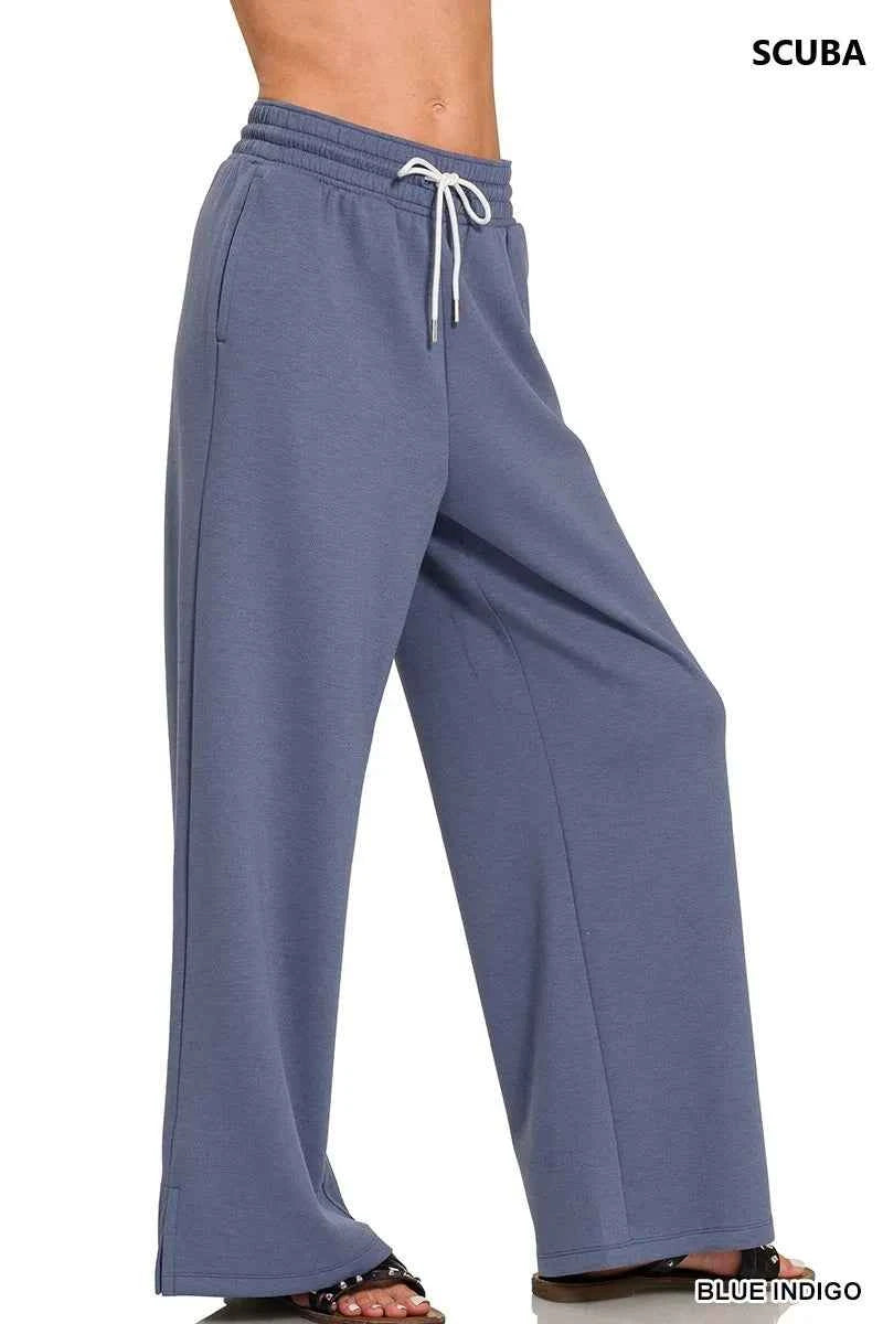 Zenana Scuba Drawstring Pants