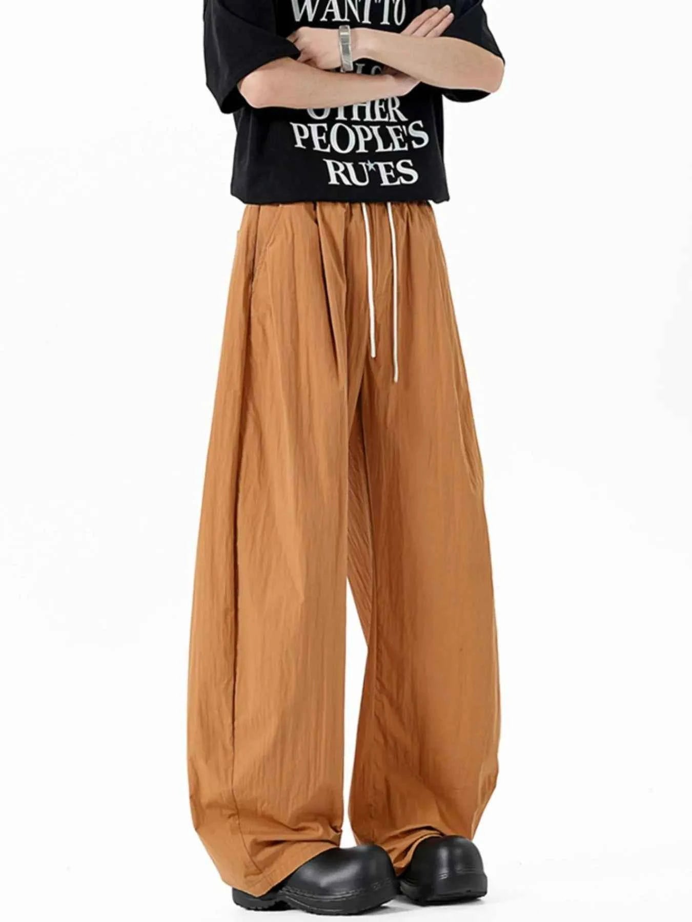 Men's Casual Wide Leg Drawstring Pants