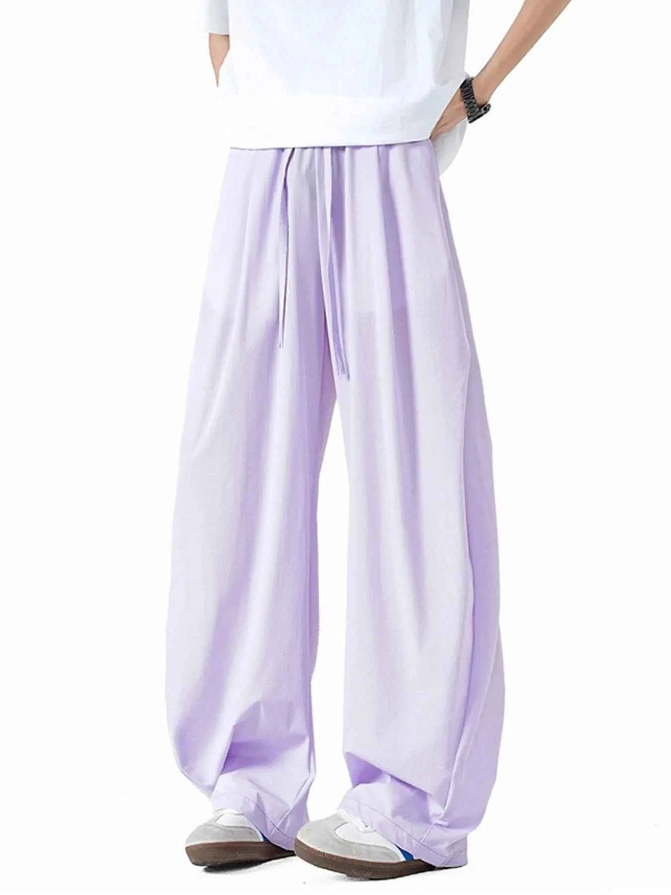Men's Full Size Wide Leg Drawstring Pants Plus Size