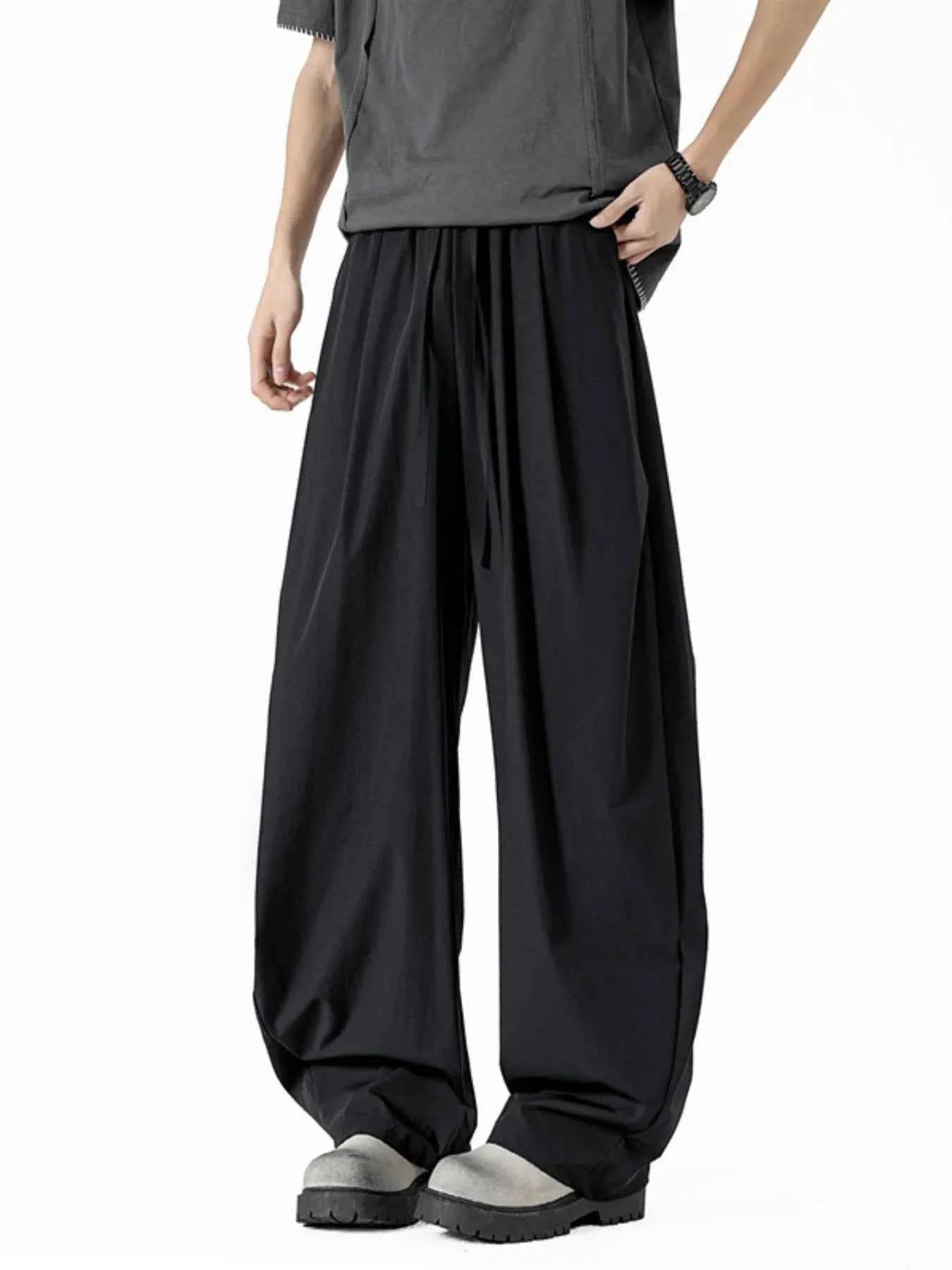 Men's Full Size Wide Leg Drawstring Pants Plus Size