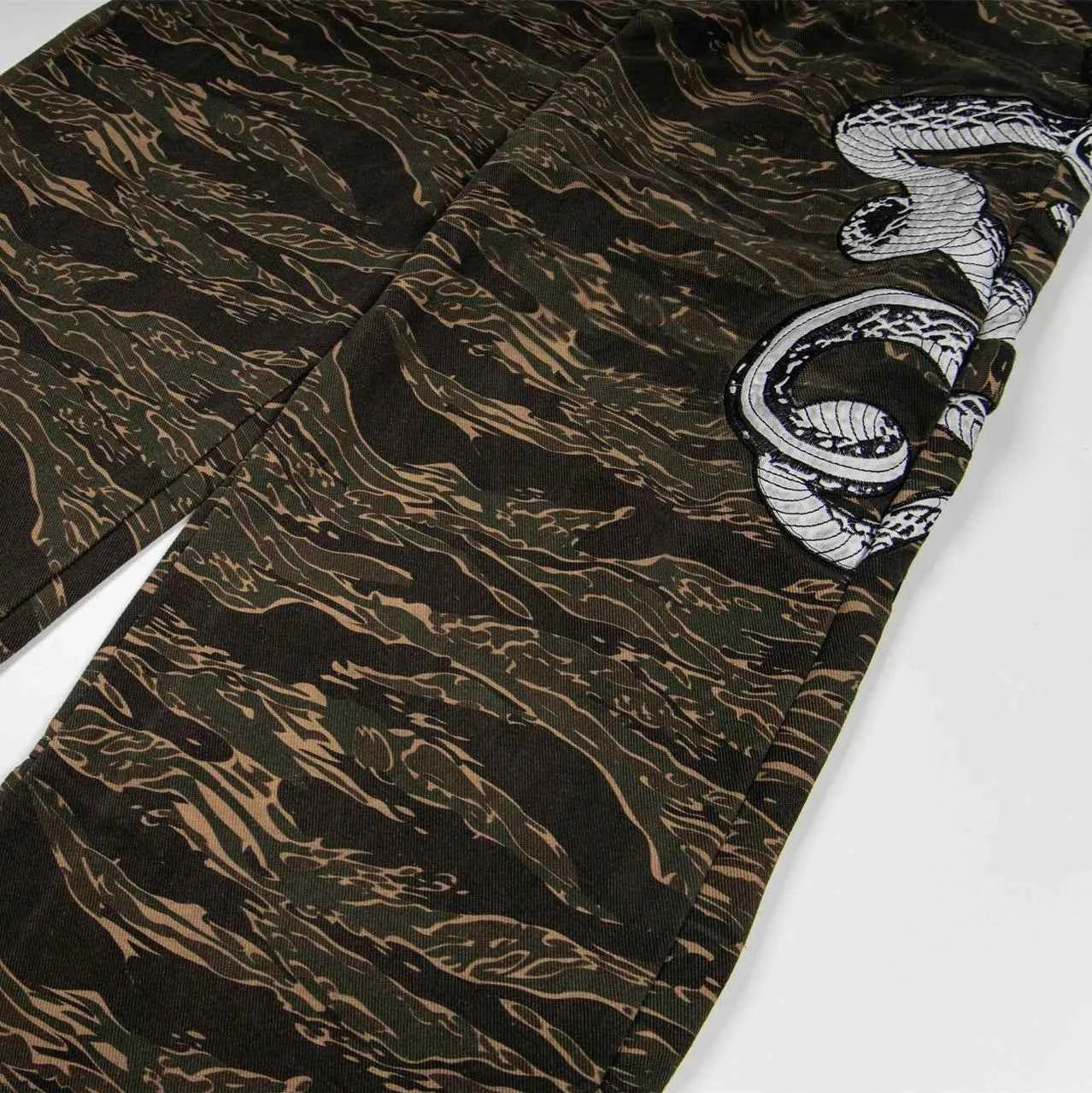 Men's Snake Camouflage Loose Fit Pants
