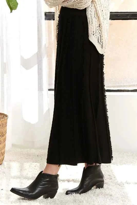 ADORA Solid Waist Tie Skirt