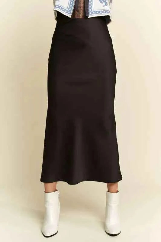 Davi & Dani High Waist Midi Skirt