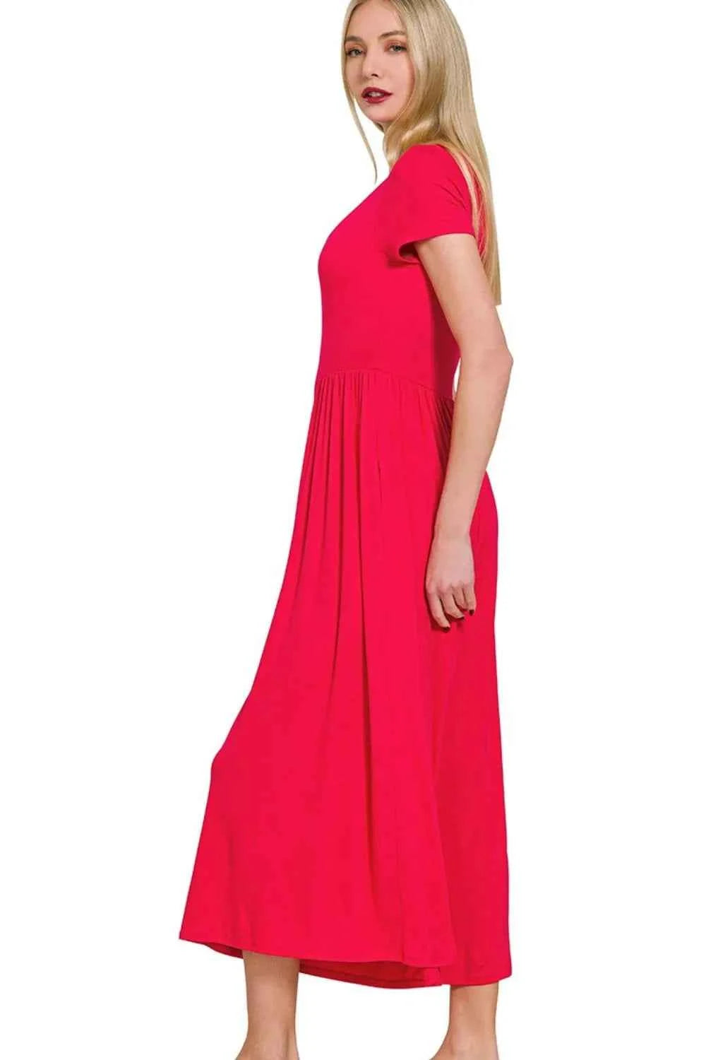 Zenana Double Layered Short Sleeve Jumpsuits