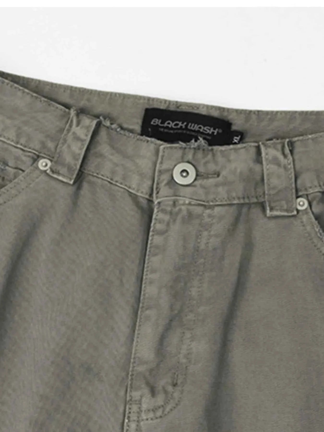 Men's Wide Leg Cargo Pants with Multi-Pockets