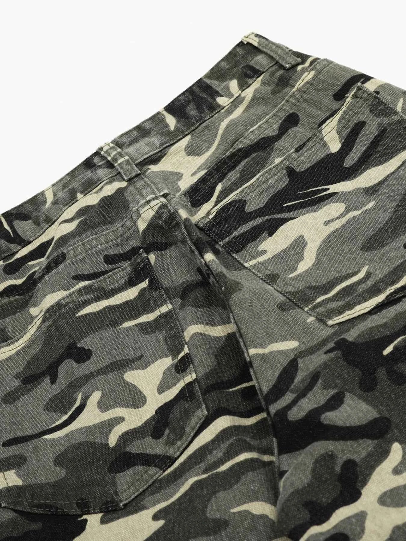 Men's Camouflage Cargo Wide Leg Pants