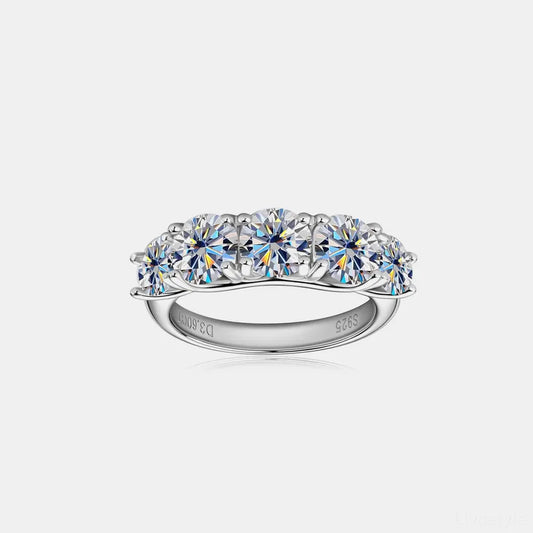 3.6 Carat Moissanite 925 Sterling Silver Ring — square view — Livostyle