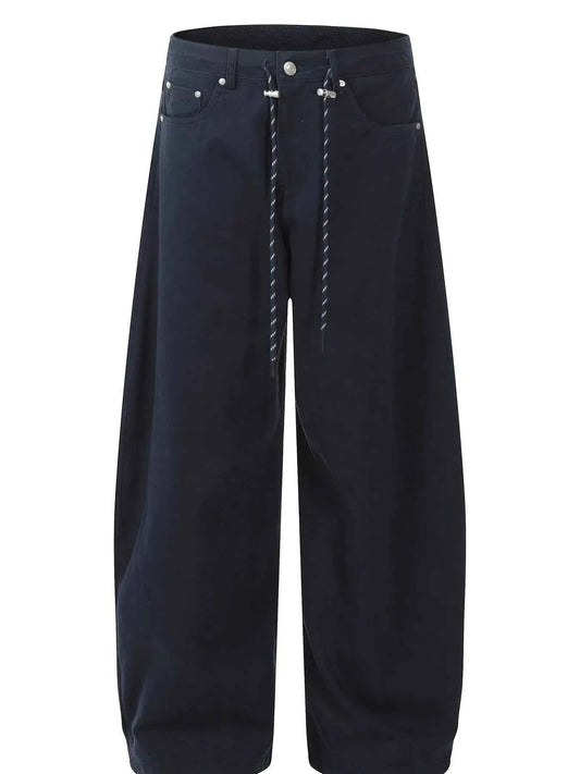 Men's Wide Leg Drawstring Cargo Pants