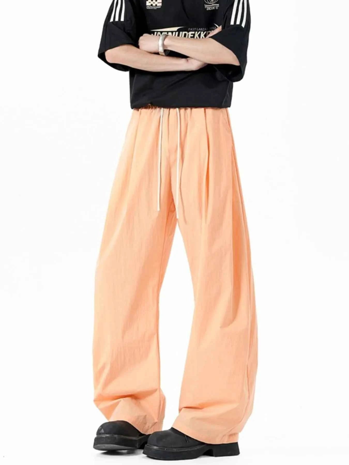 Men's Casual Wide Leg Drawstring Pants