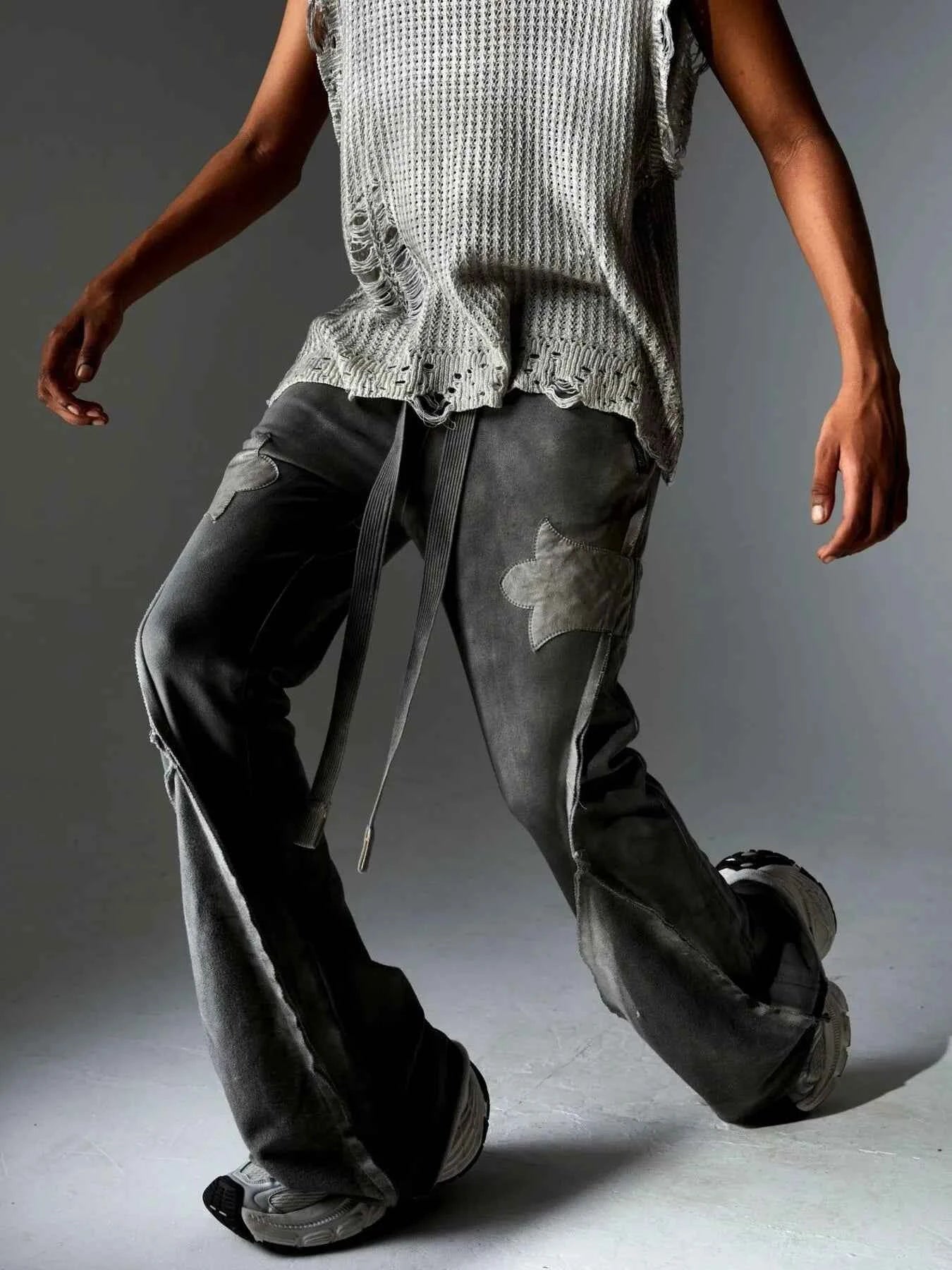 Men's Drawstring Flare Pants