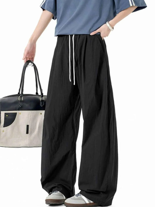 Men's Casual Wide Leg Drawstring Pants
