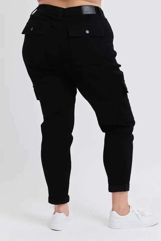 Judy Blue Full Size High Waist Cargo Cuffed Jogger Plus Size