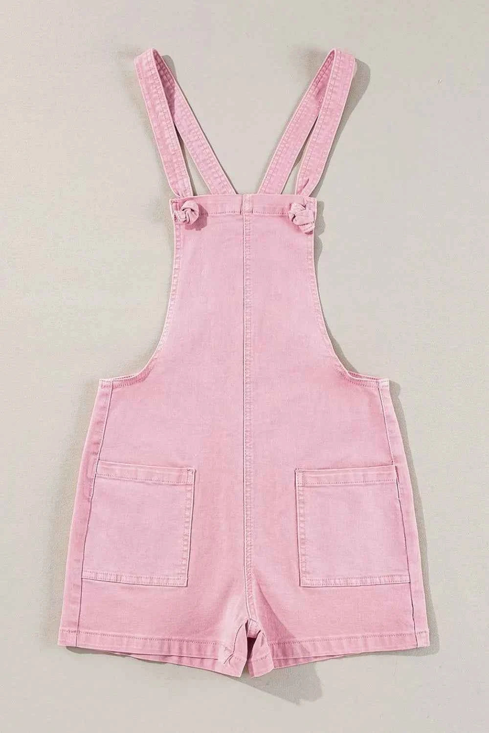 Knot Straps Denim Overalls with Pockets