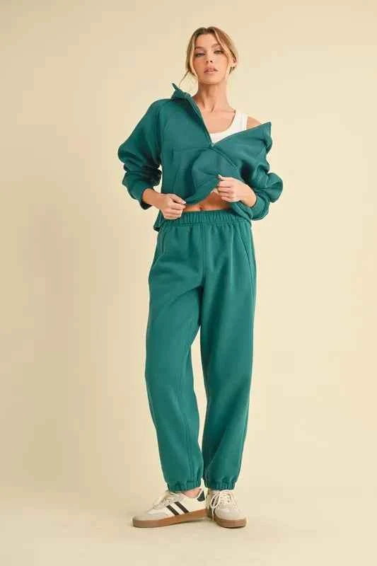 Aemi+Co Drawstring Elastic Waist Joggers