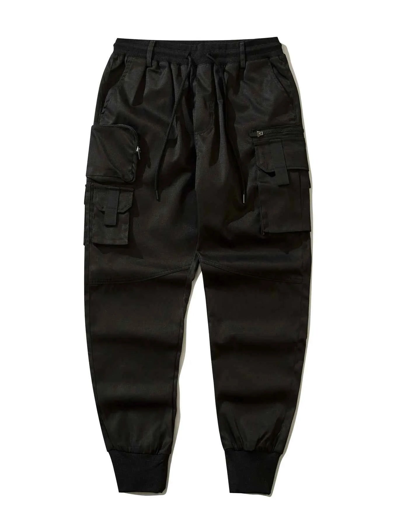 Men's Plus Size Cargo Jogger Pants with Multi Pockets