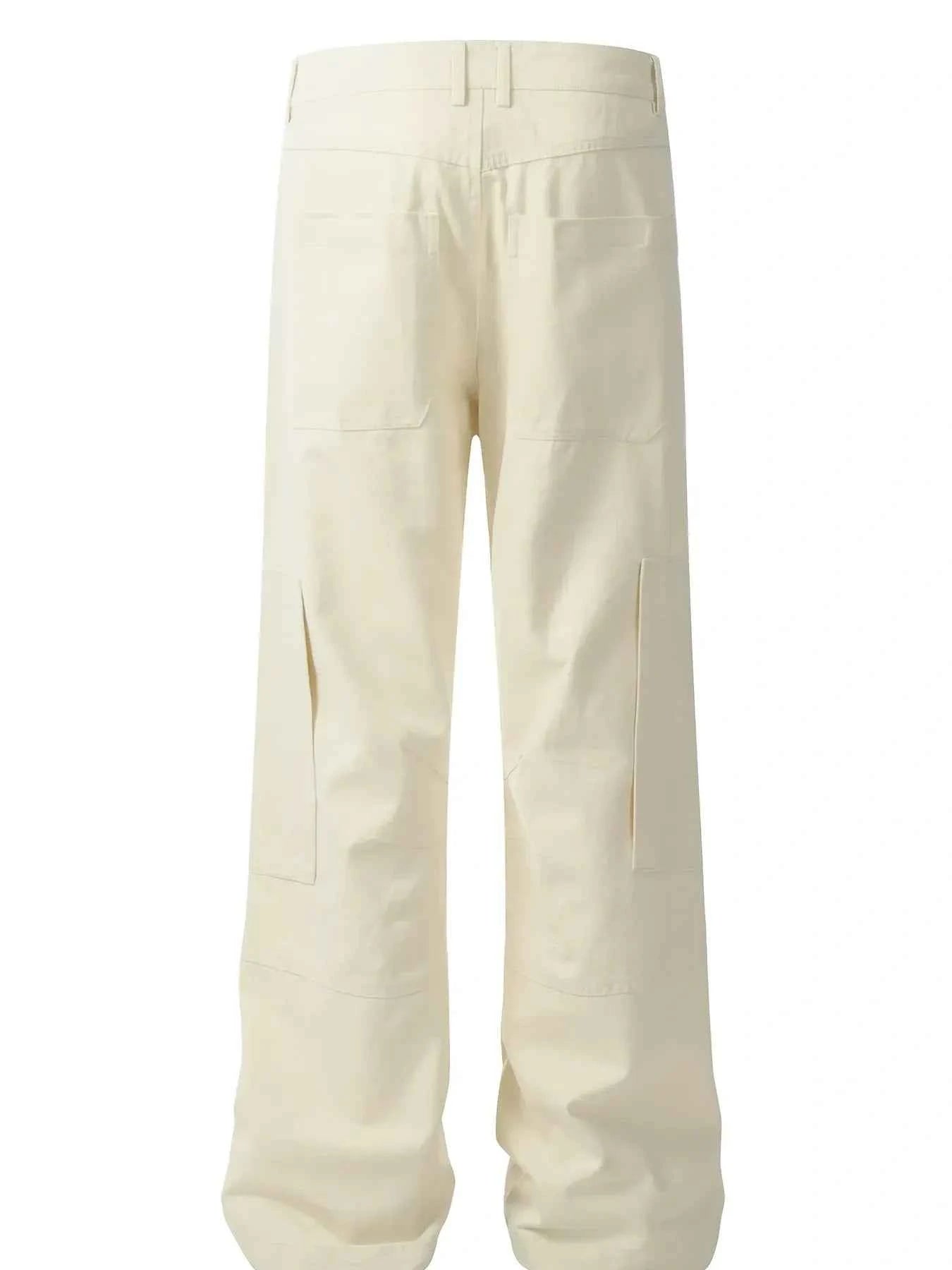 Men's Cargo Straight Pants with Multi Pockets