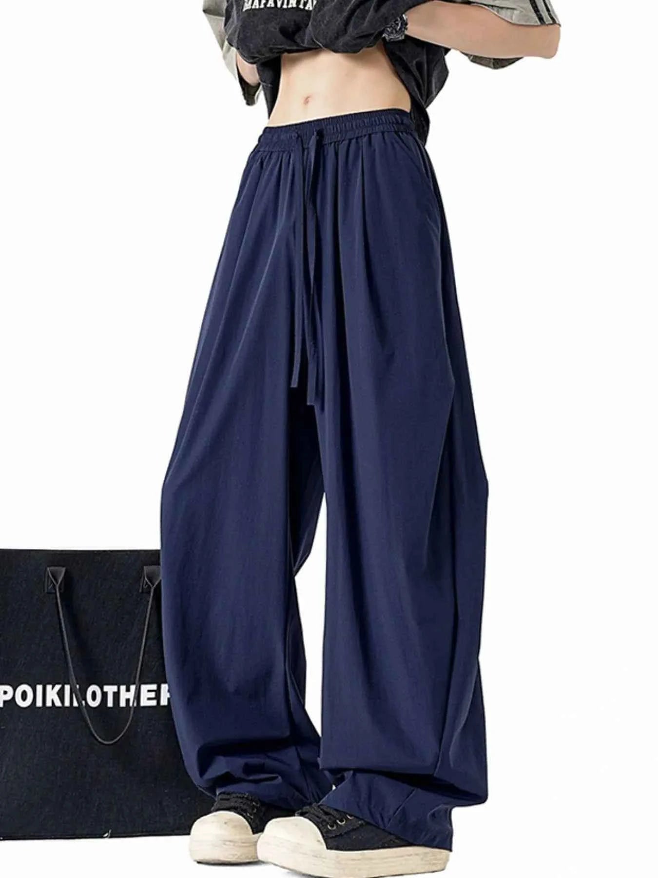 Men's Full Size Wide Leg Drawstring Pants Plus Size
