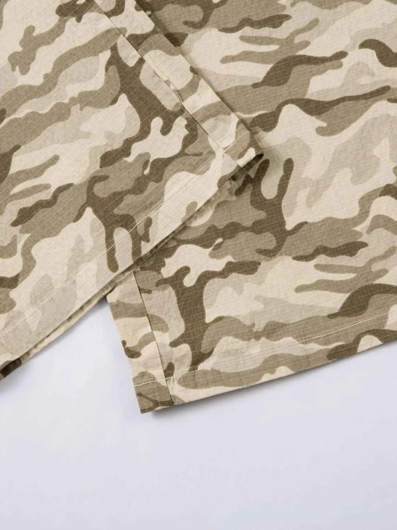 Men's Wide Leg Camo Print Cargo Pants