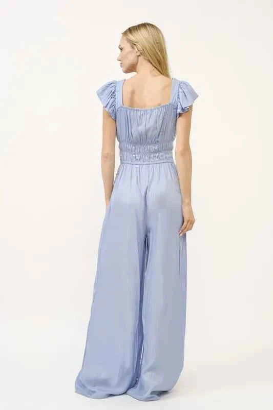 And The Why Ruched Multi Strings Jumpsuit