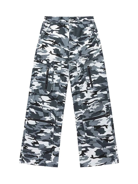 Men's Camo Cargo Pants with Multi Pockets