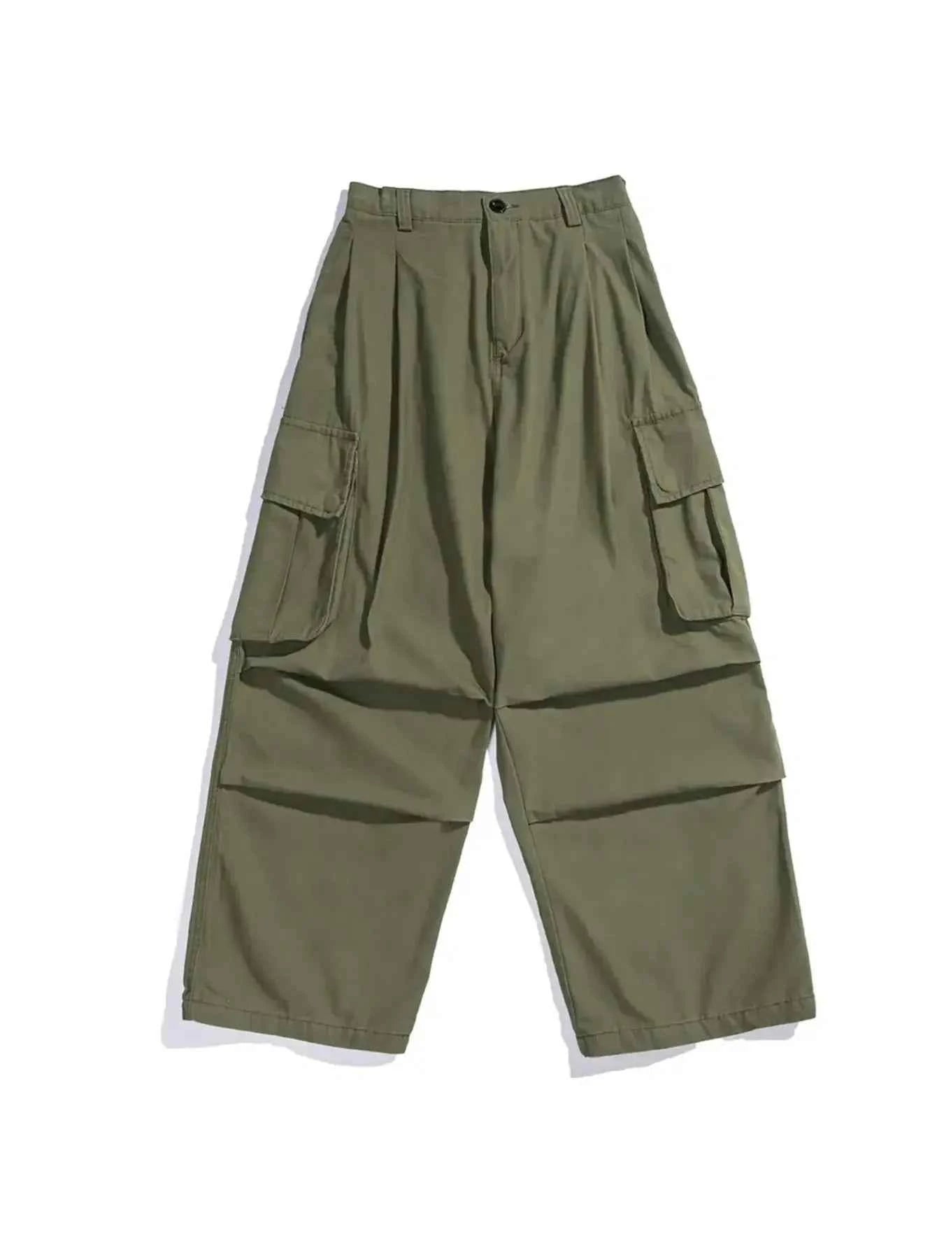 Men's Loose Fit Cargo Pants with Multiple Pockets