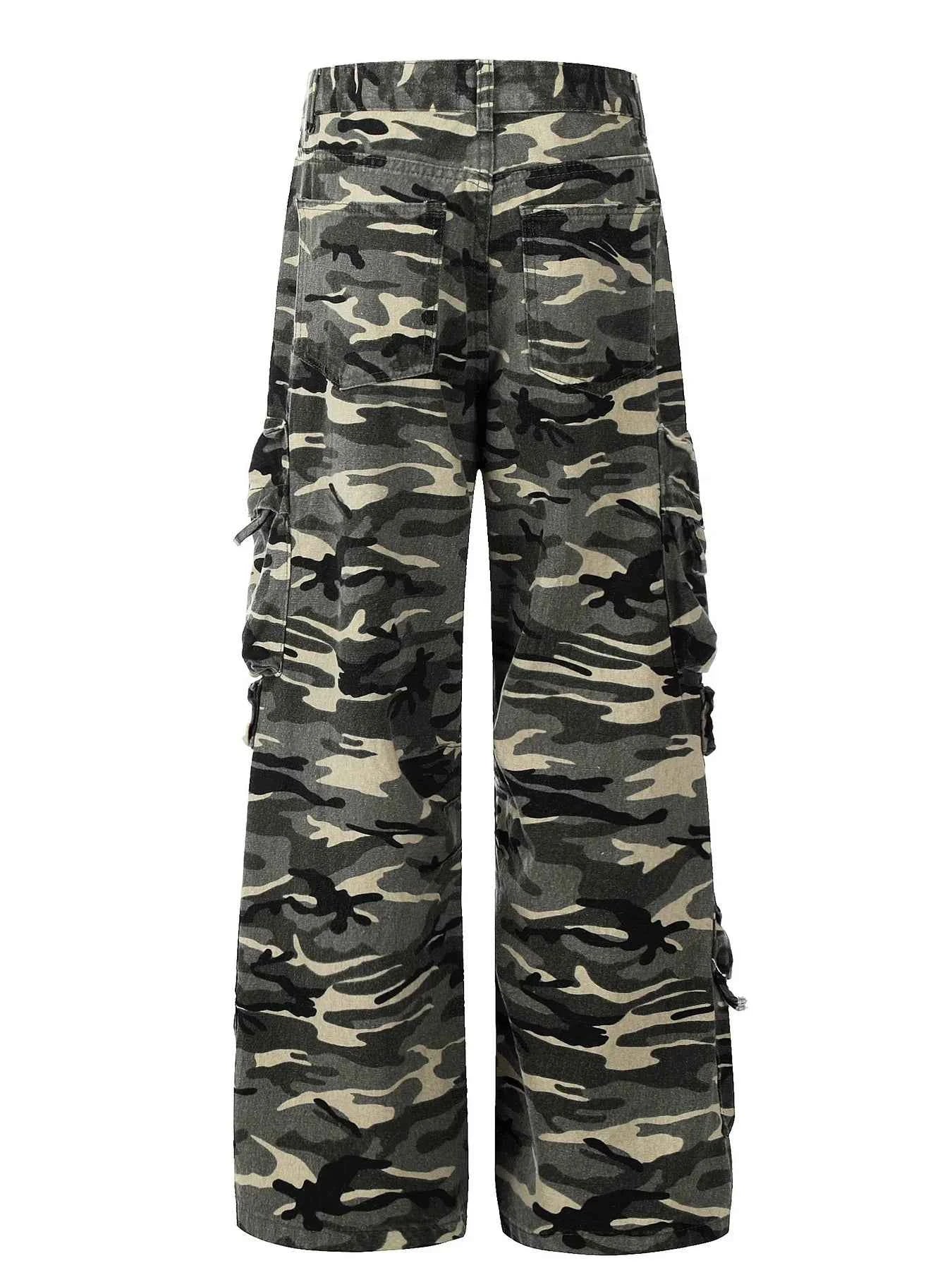 Men's Camouflage Cargo Wide Leg Pants