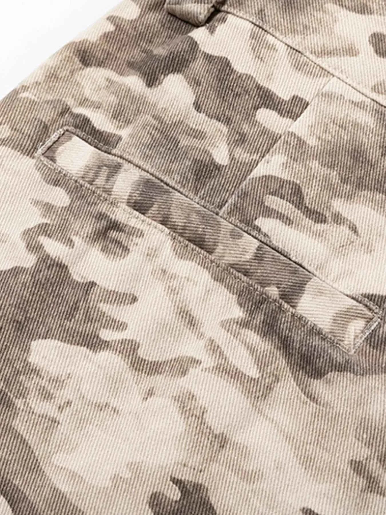 Men's Camo Cargo Pants with Multiple Pockets