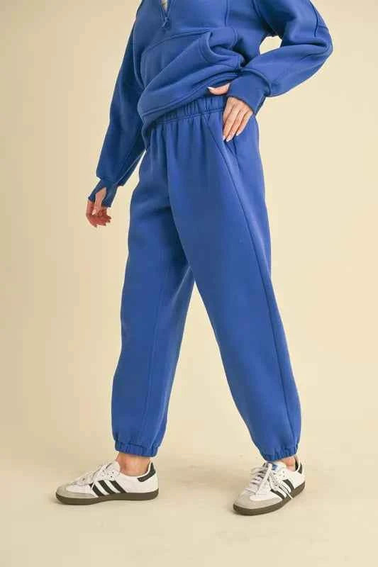 Aemi+Co Drawstring Elastic Waist Joggers