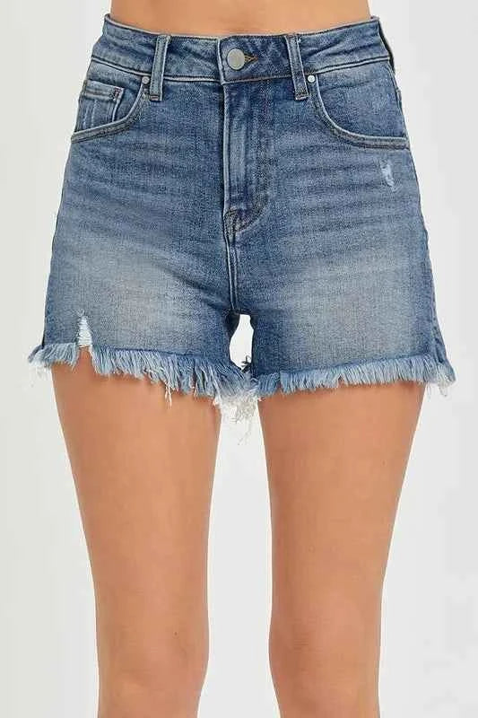 RISEN High Rise Side Slit Shorts