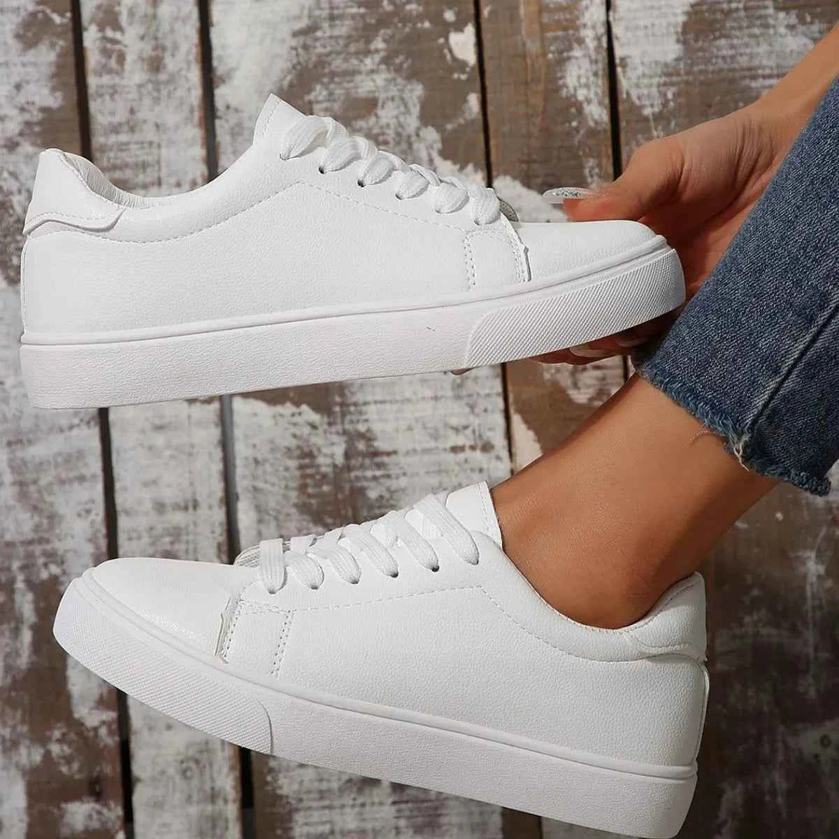 Round Toe Platform Sneakers