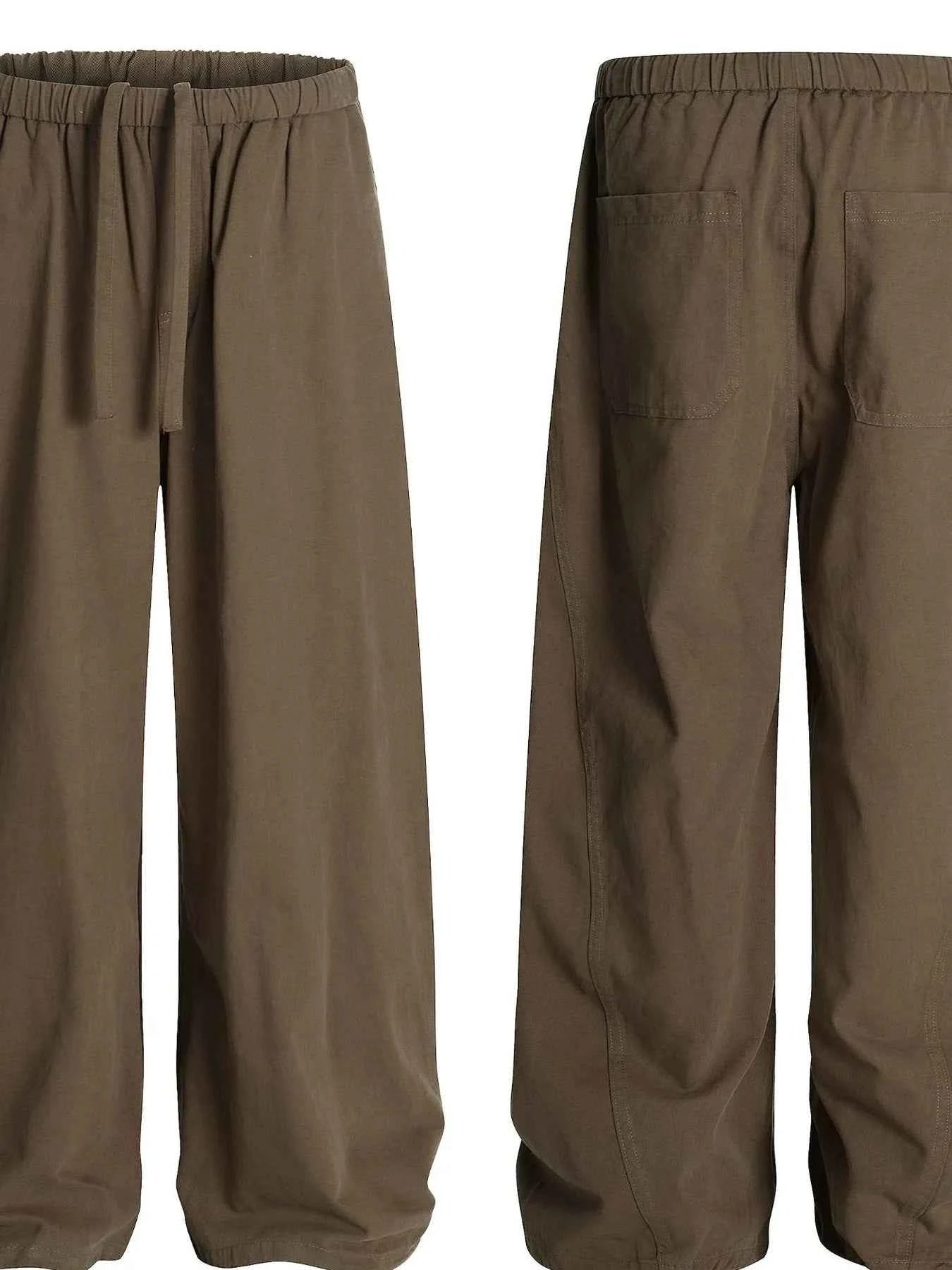 Men's Wide Leg Drawstring Elastic Waist Pants